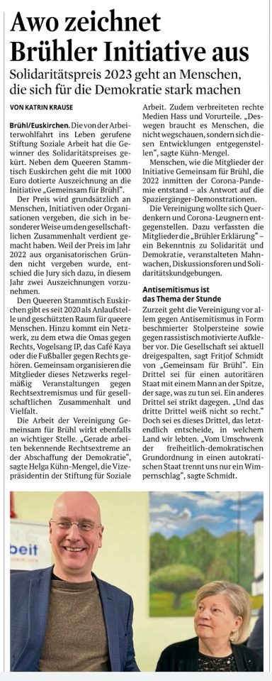 Verleihung Solidaritätspreis AWO